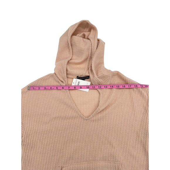 GibsonLook Waffle Weave Hoodie In Dusty Peach Size Medium - Picture 11 of 11